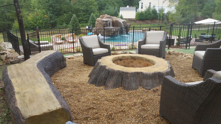 seating at outdoor fire pit